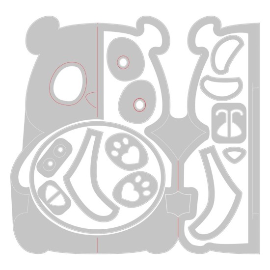 Sizzix Thinlits Die Set Card Panda Fold-a-Long 9τεμ Sizzix Thinlits Die Set Card Panda Fold-a-Long 9τεμ
