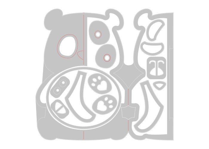 Sizzix Thinlits Die Set Card Panda Fold-a-Long 9τεμ Sizzix Thinlits Die Set Card Panda Fold-a-Long 9τεμ