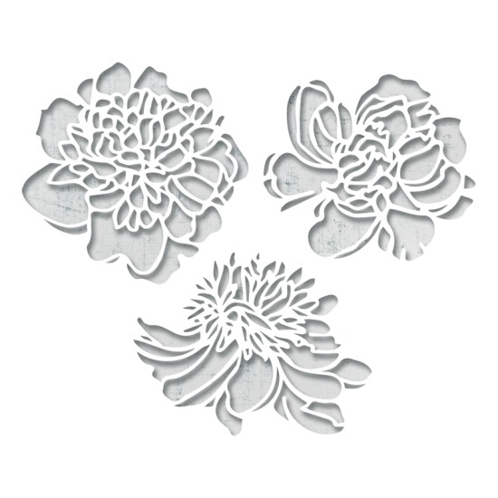 Sizzix Thinlits Die Set Cutout Blossoms by Tim Holtz 3τεμ Sizzix Thinlits Die Set Cutout Blossoms by Tim Holtz 3τεμ