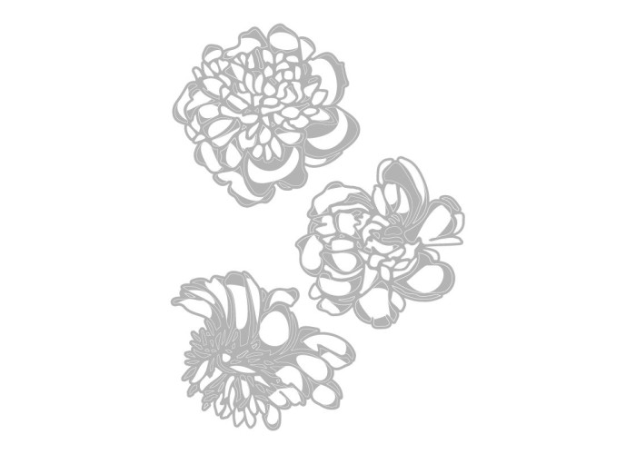 Sizzix Thinlits Die Set Cutout Blossoms by Tim Holtz 3τεμ Sizzix Thinlits Die Set Cutout Blossoms by Tim Holtz 3τεμ