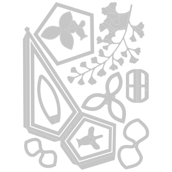Sizzix Thinlits – Teardrop Terrarium 12τεμ Sizzix Thinlits – Teardrop Terrarium 12τεμ