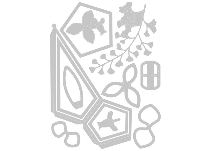 Sizzix Thinlits – Teardrop Terrarium 12τεμ Sizzix Thinlits – Teardrop Terrarium 12τεμ