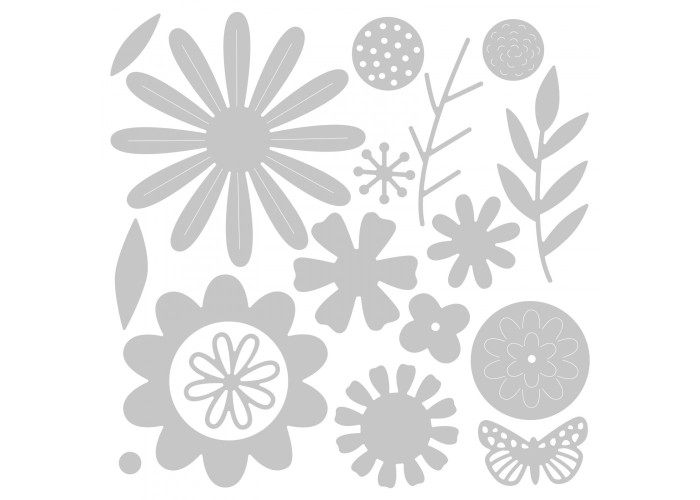 Sizzix Thinlits Die Set 17PK Bold Flora by Sophie Guilar Sizzix Thinlits Die Set 17PK Bold Flora by Sophie Guilar