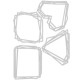 Sizzix Thinlits Die Set 4PK Geo Frames by Tim Holtz Sizzix Thinlits Die Set 4PK Geo Frames by Tim Holtz