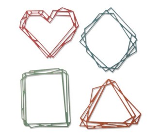 Sizzix Thinlits Die Set 4PK Geo Frames by Tim Holtz Sizzix Thinlits Die Set 4PK Geo Frames by Tim Holtz