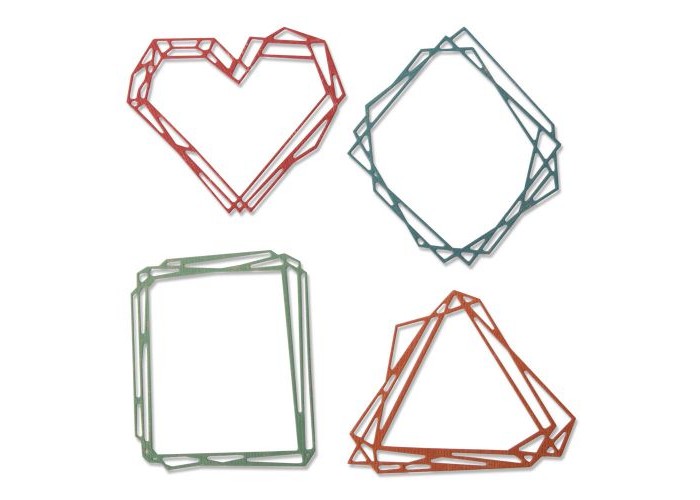 Sizzix Thinlits Die Set 4PK Geo Frames by Tim Holtz Sizzix Thinlits Die Set 4PK Geo Frames by Tim Holtz