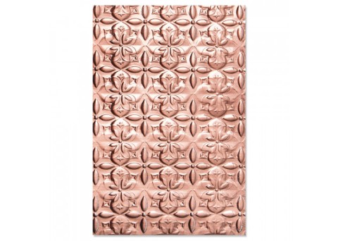 Sizzix 3-D Textured Impressions Embossing Folder Adorned Tile by Jen Long Sizzix 3-D Textured Impressions Embossing Folder Adorned Tile by Jen Long
