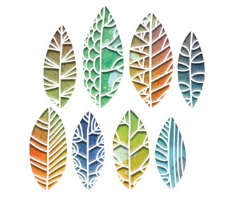Sizzix Thinlits  – Cut Out Leaves 8τεμ Sizzix Thinlits  – Cut Out Leaves 8τεμ