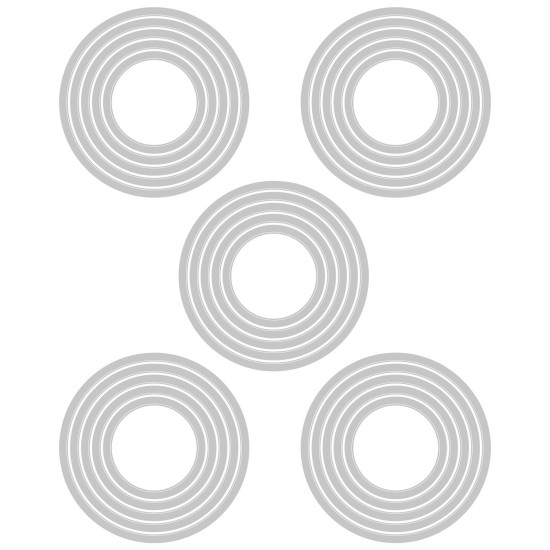 Sizzix Thinlits Die Set 25PK Stacked Tiles Circles by Tim Holtz Sizzix Thinlits Die Set 25PK Stacked Tiles Circles by Tim Holtz