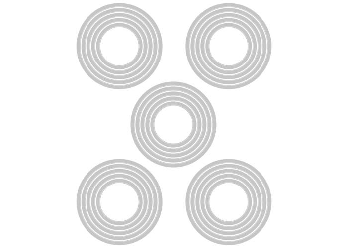 Sizzix Thinlits Die Set 25PK Stacked Tiles Circles by Tim Holtz Sizzix Thinlits Die Set 25PK Stacked Tiles Circles by Tim Holtz