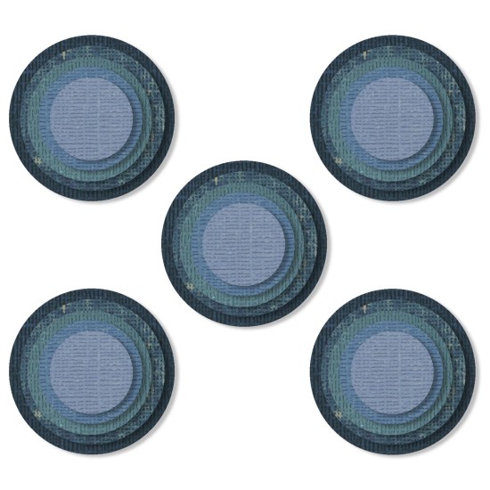 Sizzix Thinlits Die Set 25PK Stacked Tiles Circles by Tim Holtz Sizzix Thinlits Die Set 25PK Stacked Tiles Circles by Tim Holtz