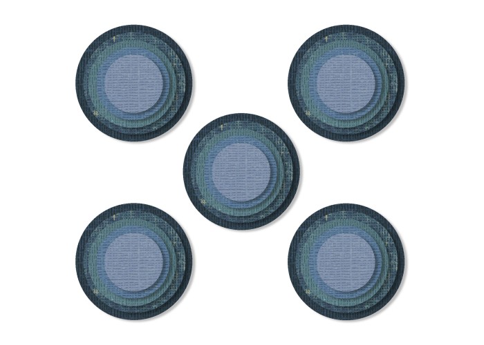 Sizzix Thinlits Die Set 25PK Stacked Tiles Circles by Tim Holtz Sizzix Thinlits Die Set 25PK Stacked Tiles Circles by Tim Holtz
