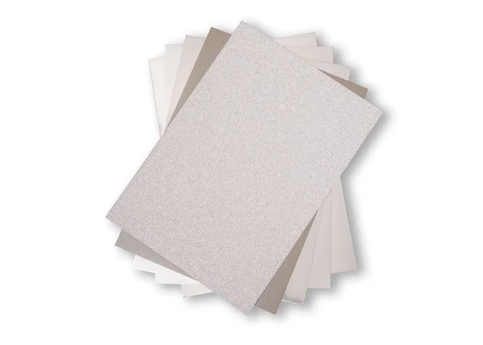 Sizzix Surfaces - The Opulent Cardstock Silver, 50 Φύλλα Α4