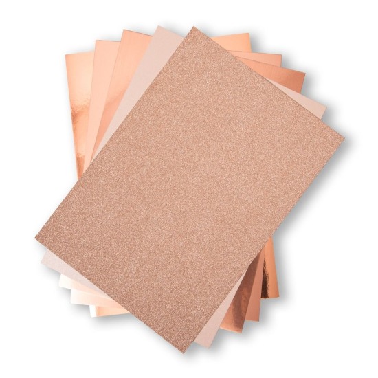 Sizzix Surfaces - The Opulent Cardstock Rose Gold, 50 Φύλλα Α4 250γρ Sizzix Surfaces - The Opulent Cardstock Rose Gold, 50 Φύλλα Α4 250γρ