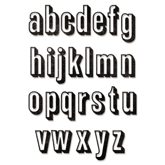 Sizzix Thinlits Die Set 26PK Alphanumeric Shadow Lower by Tim Holtz