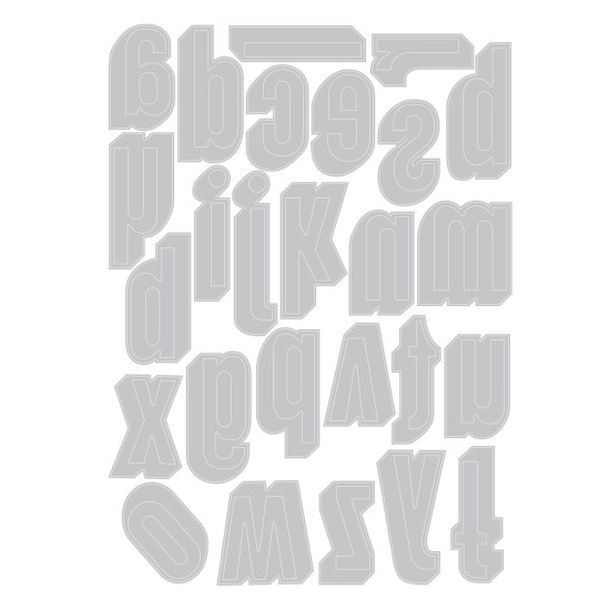 Sizzix Thinlits Die Set 26PK Alphanumeric Shadow Lower by Tim Holtz Sizzix Thinlits Die Set 26PK Alphanumeric Shadow Lower by Tim Holtz