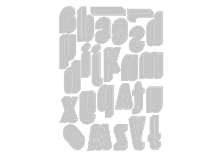Sizzix Thinlits Die Set 26PK Alphanumeric Shadow Lower by Tim Holtz Sizzix Thinlits Die Set 26PK Alphanumeric Shadow Lower by Tim Holtz