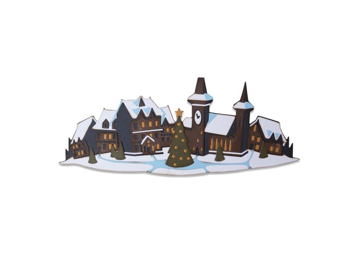 Sizzix Thinlits Die Set 7PK Holiday Village Colorize by Tim Holtz Sizzix Thinlits Die Set 7PK Holiday Village Colorize by Tim Holtz