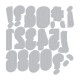 Sizzix Thinlits Die Set 21PK Alphanumeric Shadow Numbers by Tim Holtz
