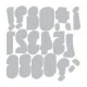 Sizzix Thinlits Die Set 21PK Alphanumeric Shadow Numbers by Tim Holtz
