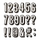 Sizzix Thinlits Die Set 21PK Alphanumeric Shadow Numbers by Tim Holtz