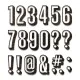 Sizzix Thinlits Die Set 21PK Alphanumeric Shadow Numbers by Tim Holtz