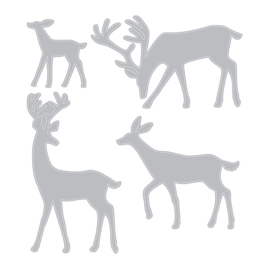 Thinlits Die Set 4PK Darling Deer by Tim Holtz Thinlits Die Set 4PK Darling Deer by Tim Holtz
