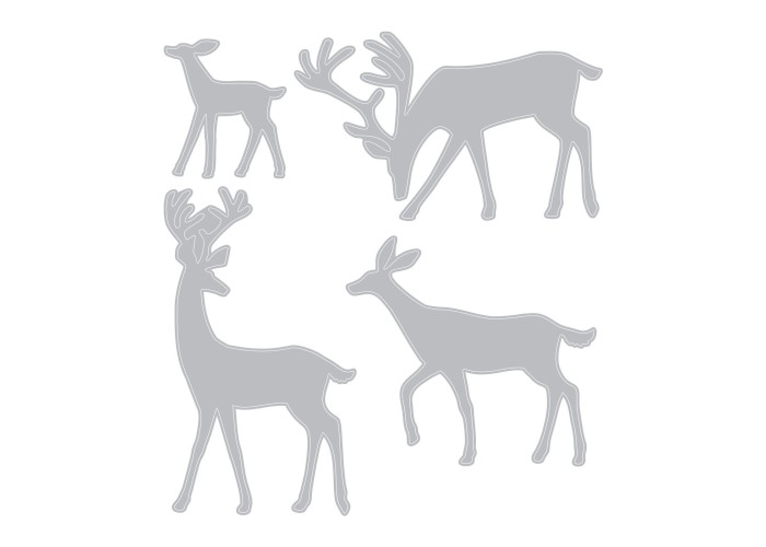 Thinlits Die Set 4PK Darling Deer by Tim Holtz Thinlits Die Set 4PK Darling Deer by Tim Holtz
