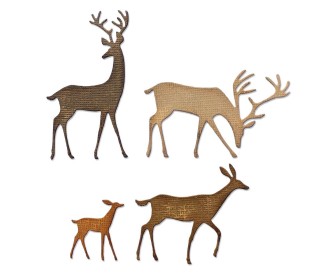 Thinlits Die Set 4PK Darling Deer by Tim Holtz Thinlits Die Set 4PK Darling Deer by Tim Holtz