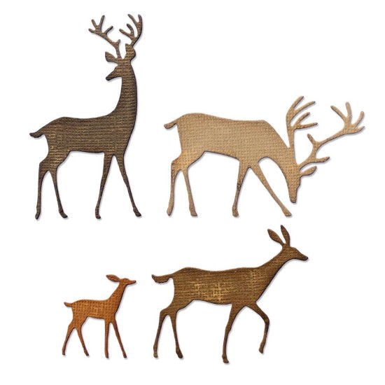 Thinlits Die Set 4PK Darling Deer by Tim Holtz Thinlits Die Set 4PK Darling Deer by Tim Holtz