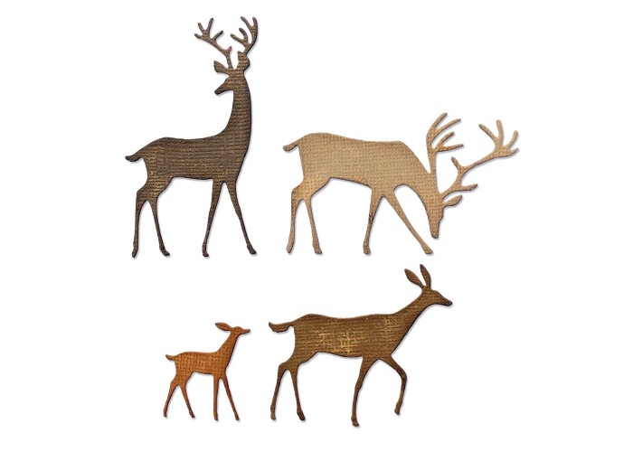 Thinlits Die Set 4PK Darling Deer by Tim Holtz Thinlits Die Set 4PK Darling Deer by Tim Holtz