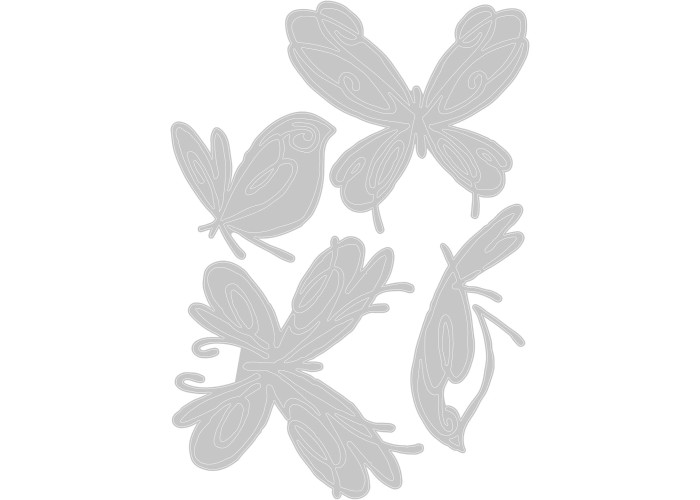 Sizzix Thinlits Set 4PK Flight of Fancy by Pete Hughes Sizzix Thinlits Set 4PK Flight of Fancy by Pete Hughes