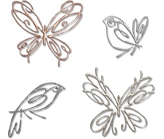 Sizzix Thinlits Set 4PK Flight of Fancy by Pete Hughes Sizzix Thinlits Set 4PK Flight of Fancy by Pete Hughes