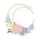 Thinlits Die Set 10PK Floral Crescent Moon Frame by Lisa Jones