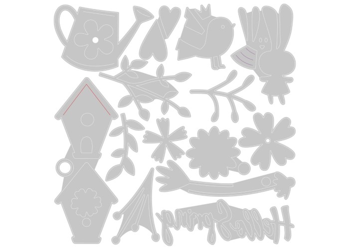Thinlits Die Set 16PK Hello Spring by Olivia Rose Thinlits Die Set 16PK Hello Spring by Olivia Rose
