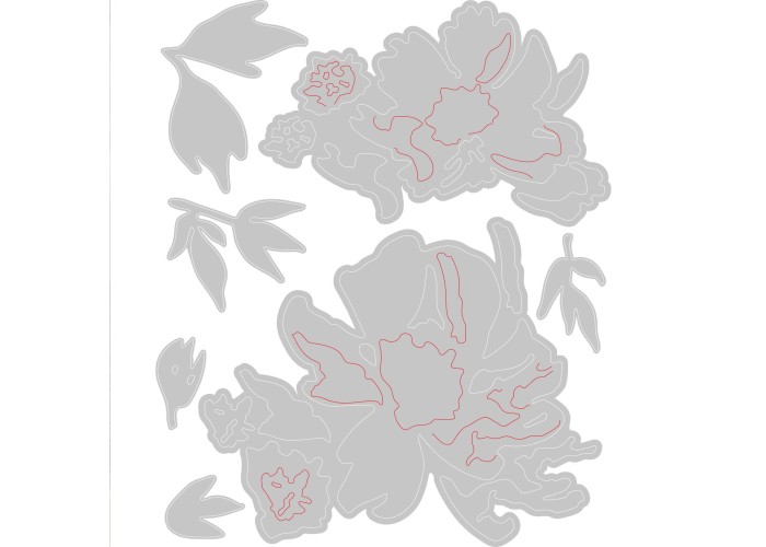 Sizzix Thinlits die set Brushstroke flowers Sizzix Thinlits die set Brushstroke flowers