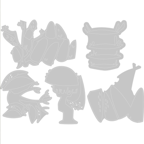 Sizzix Thinlits die set Funky toadstools Sizzix Thinlits die set Funky toadstools