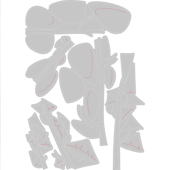 Sizzix Thinlits die set Funky trees Sizzix Thinlits die set Funky trees