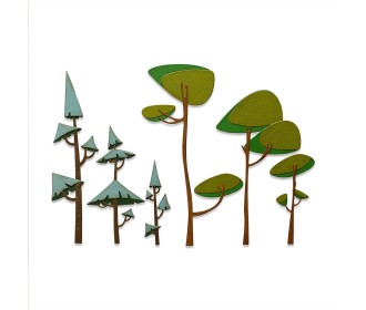 Sizzix Thinlits die set Funky trees Sizzix Thinlits die set Funky trees