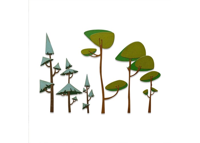 Sizzix Thinlits die set Funky trees Sizzix Thinlits die set Funky trees