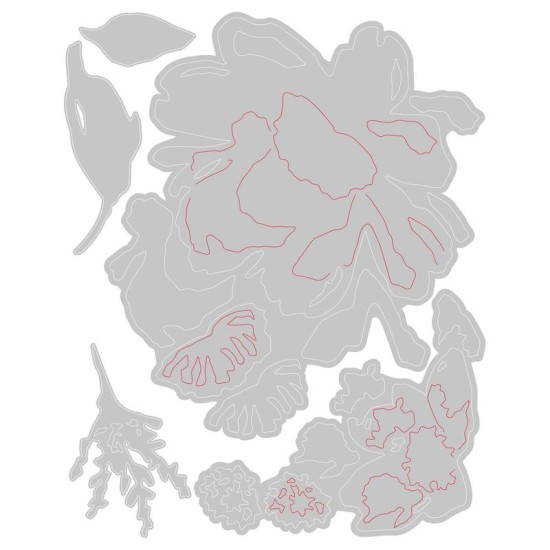 Sizzix Thinlits die set Brushstroke flowers #3 Sizzix Thinlits die set Brushstroke flowers #3