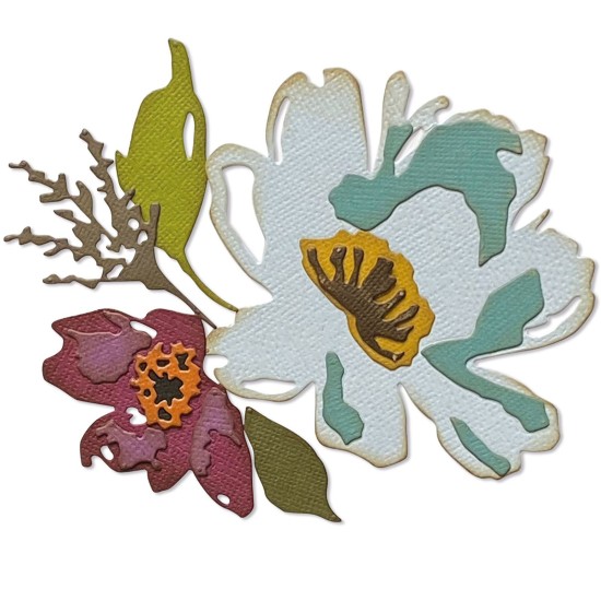 Sizzix Thinlits die set Brushstroke flowers #3 Sizzix Thinlits die set Brushstroke flowers #3