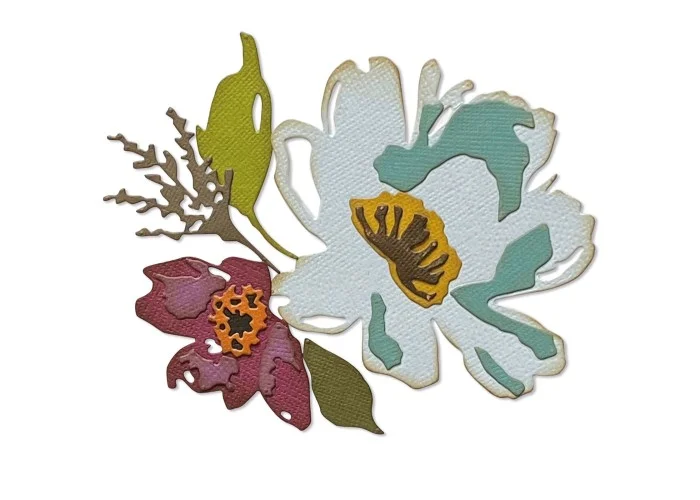 Sizzix Thinlits die set Brushstroke flowers #3