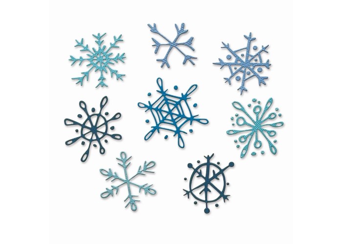 Thinlits Die Set 8PK Scribbly Snowflakes by Tim Holtz Thinlits Die Set 8PK Scribbly Snowflakes by Tim Holtz