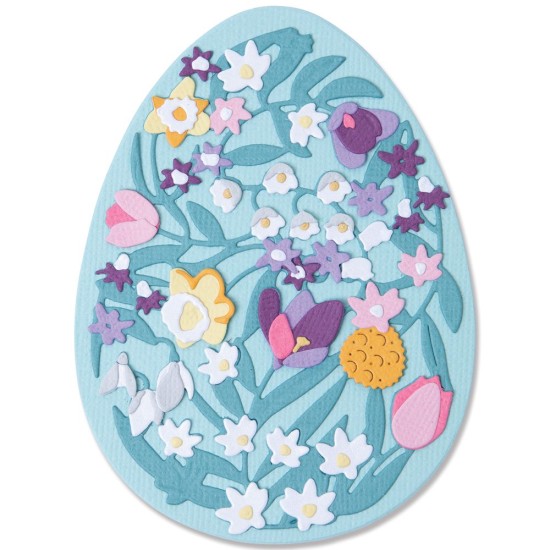 Sizzix Thinlits Die Set 15PK - Intricate Floral Easter Egg Sizzix Thinlits Die Set 15PK - Intricate Floral Easter Egg