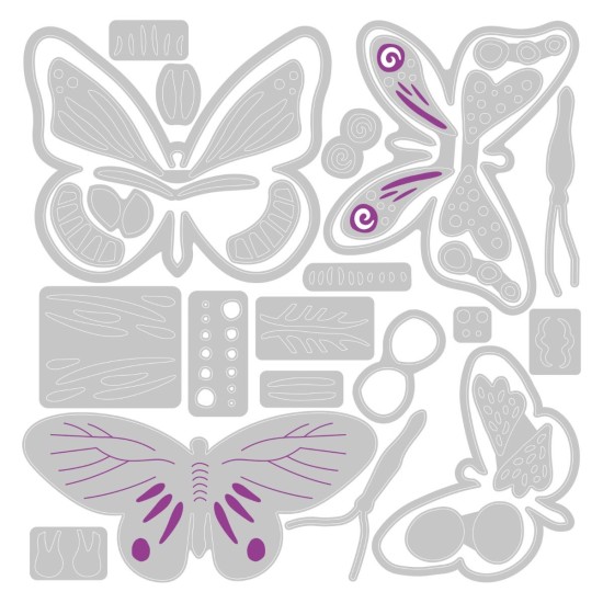 Sizzix Thinlits Die Set 29PK Patterned Butterflies by Jenna Rushforth Sizzix Thinlits Die Set 29PK Patterned Butterflies by Jenna Rushforth