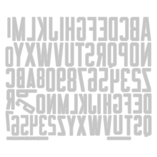Sizzix Thinlits Die Set Alphanumeric Theory 73pcs Sizzix Thinlits Die Set Alphanumeric Theory 73pcs