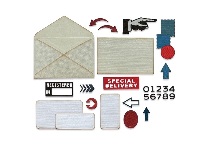 Sizzix Thinlits Die Set 48PK - Postale by Tim Holtz Sizzix Thinlits Die Set 48PK - Postale by Tim Holtz