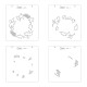 Sizzix Layered Stencils Holly Wreath 4pcs Sizzix Layered Stencils Holly Wreath 4pcs