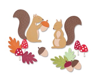Sizzix Thinlits Die Set Harvest Squirrels Sizzix Thinlits Die Set Harvest Squirrels